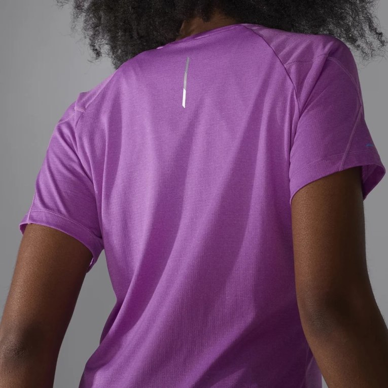 Lavender Salomon Cross Run Short Sleeve Women's T-Shirts | PH 89237X